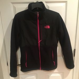 Black and pink The North Face Zip Up Jacket
